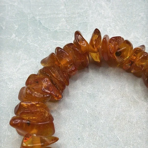 Amber chip AAA + bracelet stretchy size 6 1/2 - Picture 4 of 8